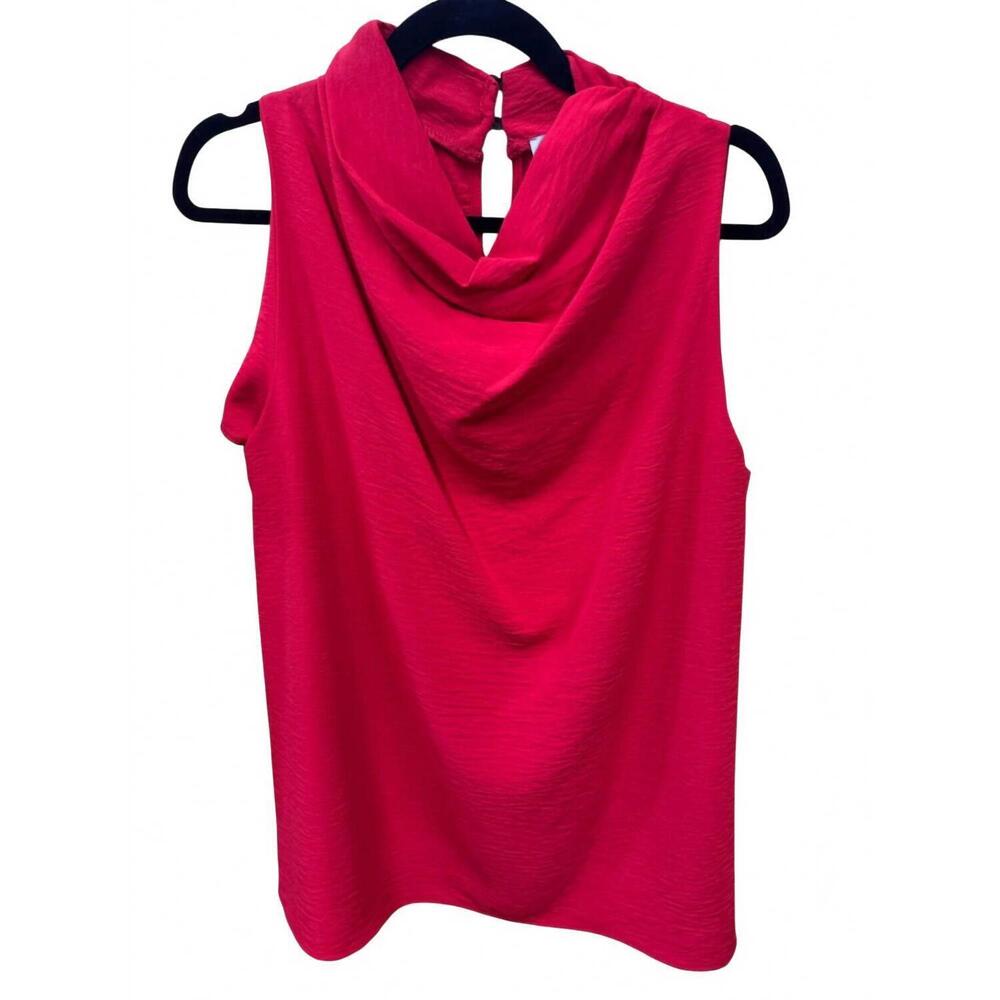 NEW PIXI + IVY women's cowl neck top in red